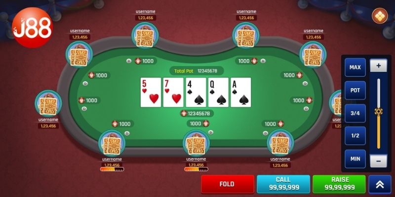 Cách thức chơi Poker online J88 rất đơn giản
